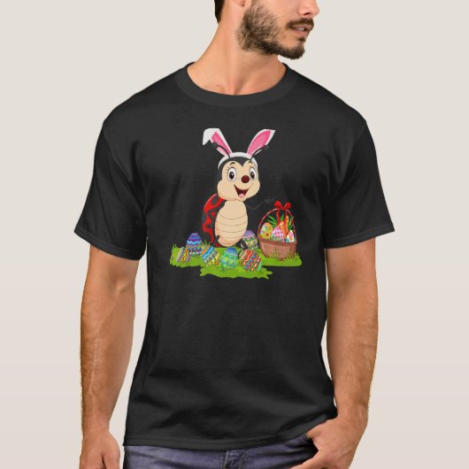 Ladybug Easter Egg Hunting Bunny Ladybug Easter Su T-shirt (Voorkant)