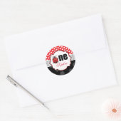Ladybug een verjaardag gepersonaliseerd ronde sticker (Envelop)