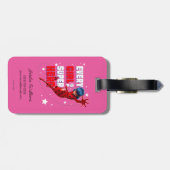 Ladybug Elk meisje is een superheld Bagagelabel (Achterkant horizontaal)