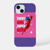 Ladybug Elk meisje is een superheld iPhone 15 Case (Achterkant)