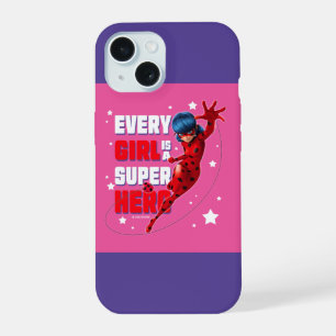 Ladybug Elk meisje is een superheld iPhone 15 Case