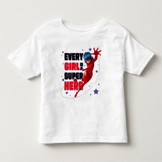 Ladybug Elk meisje is een superheld Kinder Shirts (Voorkant)