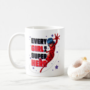 Ladybug Elk meisje is een superheld Koffiemok