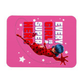 Ladybug Elk meisje is een superheld Magneet (Horizontaal)