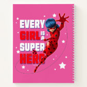 Ladybug Elk meisje is een superheld Notitieboek (Achterkant)