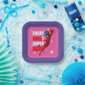 Ladybug Elk meisje is een superheld Papieren Bordje (Feest)