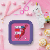 Ladybug Elk meisje is een superheld Papieren Bordje (Feest)
