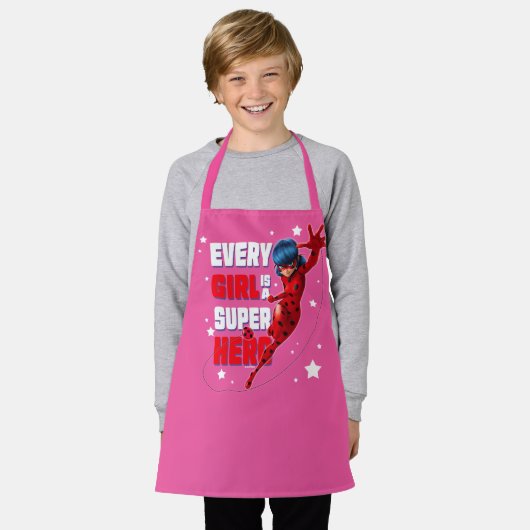 Ladybug Elk meisje is een superheld Schort (Gedragen)