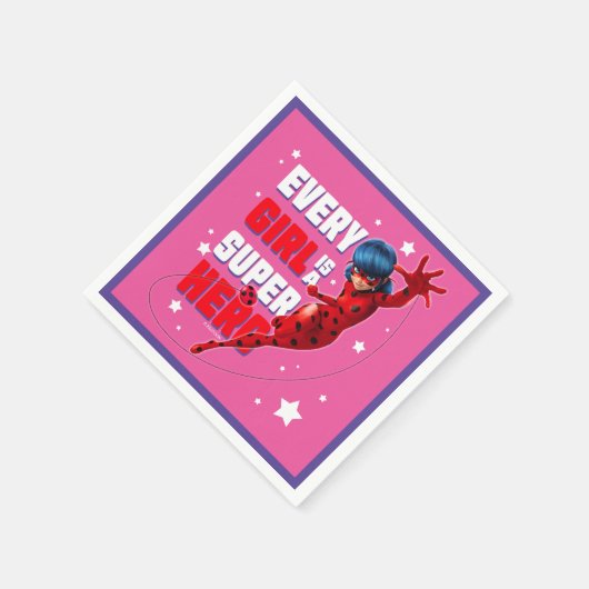 Ladybug Elk meisje is een superheld Servet (Hoek)