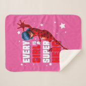 Ladybug Elk meisje is een superheld Sherpa Deken (Voorkant (horizontaal))
