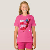 Ladybug Elk meisje is een superheld T-shirt (Voorkant volledig)