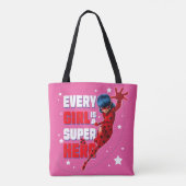 Ladybug Elk meisje is een superheld Tote Bag (Achterkant)
