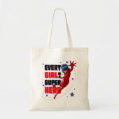 Ladybug Elk meisje is een superheld Tote Bag (Voorkant)