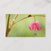 Ladybug en bloeding hartslag visitekaartje (Achterkant)