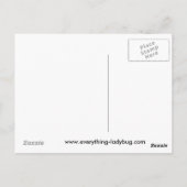 Ladybug en Briefkaart van zonnebloemen (Achterkant)