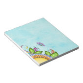 Ladybug en Butterfly Doodle Flower Notitieblok (Schuin)