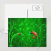 Ladybug en Chameleon Briefkaart (Voorkant / Achterkant)