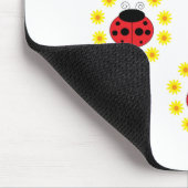 Ladybug en Daisies Mousepad Muismat (Hoek)