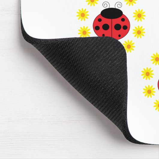 Ladybug en Daisies Mousepad Muismat (Hoek)