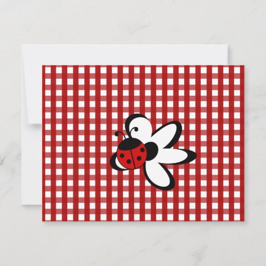 Ladybug en Daisy Kaart (Achterkant)