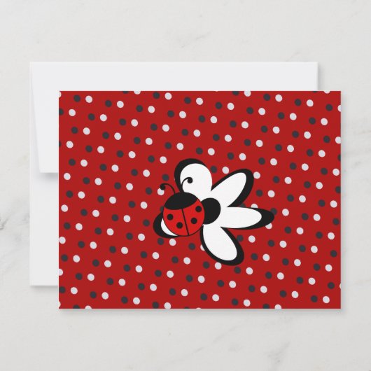 Ladybug en Daisy Kaart (Achterkant)