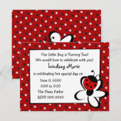 Ladybug en Daisy Kaart (Voorkant / Achterkant)