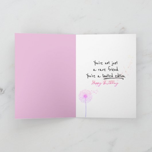 Ladybug en Dandelion Friend Birthday Kaart (Binnen)