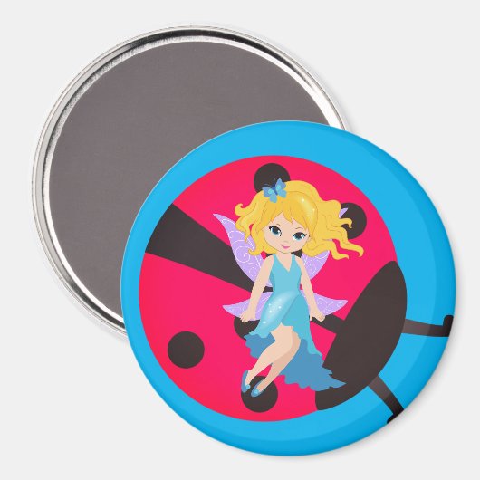 Ladybug en fee Magnet (Voorkant / Achterkant)