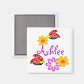 Ladybug en Flowers Magneet (Voorkant / Achterkant)