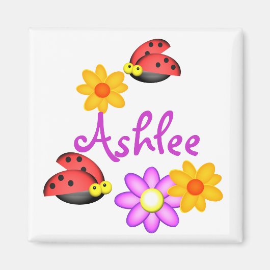 Ladybug en Flowers Magneet (Voorkant)