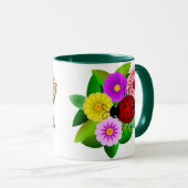Ladybug en Flowers Mok (Voorkant rechts)