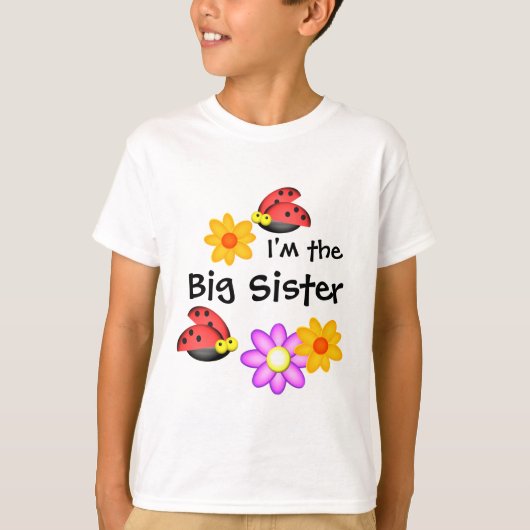 Ladybug en Flowers T-shirt (Voorkant)