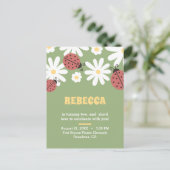 Ladybug en griezeligheid ter gelegenheid van de ge uitnodiging briefkaart (Staand voorkant)