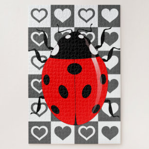 Ladybug en hart legpuzzel