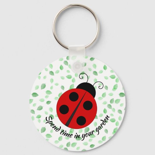 LadyBug en Leaves Design Sleutelhanger (Voorkant)