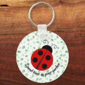 LadyBug en Leaves Design Sleutelhanger (Voorkant)