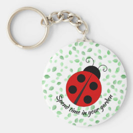 LadyBug en Leaves Design Sleutelhanger