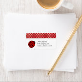 Ladybug en Polka-dot Adresetiketten Etiket (Insitu)