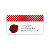 Ladybug en Polka-dot Adresetiketten Etiket (Voorkant)