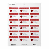 Ladybug en Polka-dot Adresetiketten Etiket (Full Sheet)