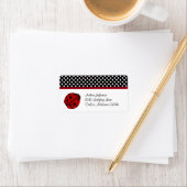 Ladybug en Polka-dot Adresetiketten Etiket (Insitu)
