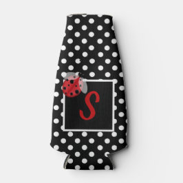 Ladybug en Polka Dots Bottle Cooler