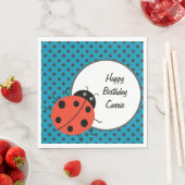 Ladybug en Polka Dots Personalized Servet (Insitu)