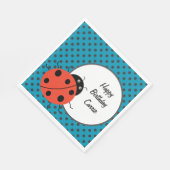 Ladybug en Polka Dots Personalized Servet (Hoek)