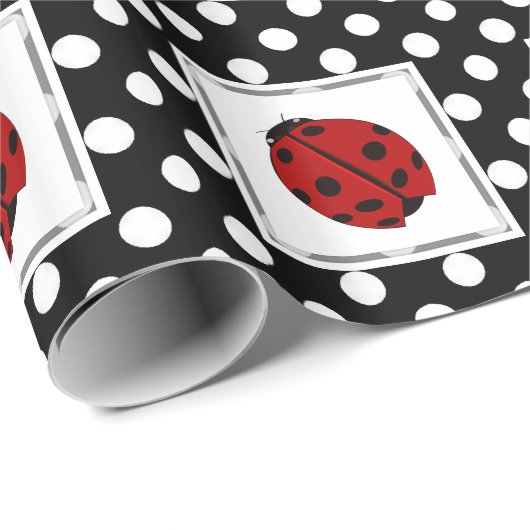 Ladybug- en poodotwitpapier cadeaupapier (Rol Hoek)