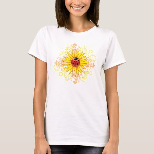 Ladybug en Sunflower Dames Shirt (Voorkant)