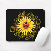 Ladybug en Sunflower Mousepad Muismat (Met muis)