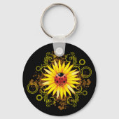 Ladybug en Sunflower Sleutelhanger (Voorkant)