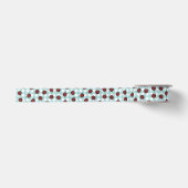 Ladybug en Turquoise Gingham Natuur Pattern Satijnen Lint (Voorkant)