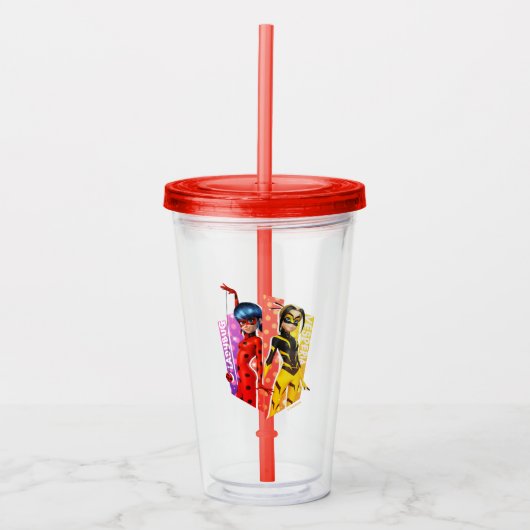 Ladybug en Vesperia Graphic Acryl Drinkbeker (Voorkant)